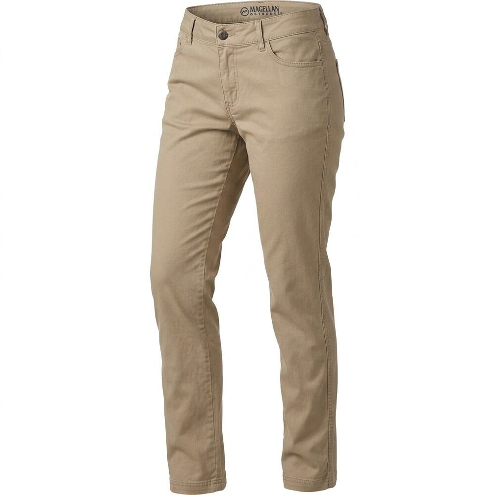 Magellan Outdoors Khaki Tan Pants Women’s 4 (28x30) Straight Stretch Chino